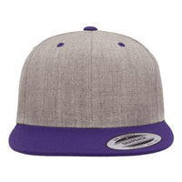 A Yupoong Classics 6089 Premium Flat Bill Snapback Cap - Custom Leather Patch Hat | No Minimals | Volume Tiered Pricing hat.