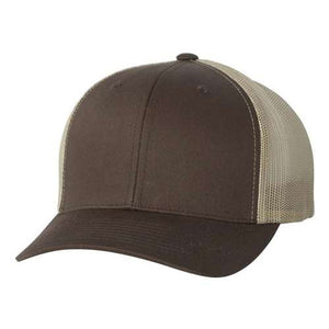 A YP Classics Six-Panel Retro Trucker Snapback Hat 6606 with a snapback closure on a white background.