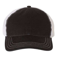 A Richardson 111 Garment-Washed Snapback Trucker Hat on a white background.
