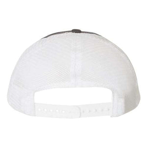 The back of a Richardson 111 Garment-Washed Snapback Trucker Hat.