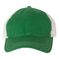 A Richardson 111 Garment-Washed Snapback Trucker Hat on a white background.