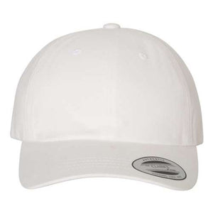 A YP Classics 6245PT Peached Cotton Twill Dad Hat with buckle closure on a white background.