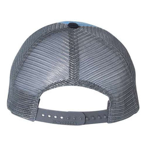 The back of a Richardson 111 Garment-Washed Snapback Trucker Hat.