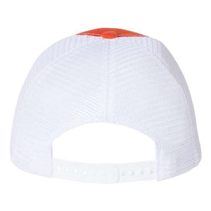 A Richardson 111 Garment-Washed Snapback Trucker Hat on a white background.