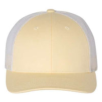 A Richardson 115 Low Pro Snapback Trucker Cap with snapback closure on a white background.
