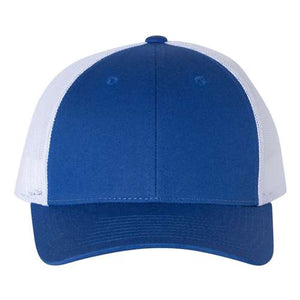 A structured Richardson 115 Low Pro Snapback Trucker Cap with a snapback closure on a white background.