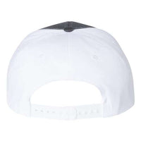 A Richardson 312 Twill Back Snapback Trucker Hat with a black brim.