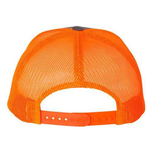 A YP Classics Six-Panel Retro Trucker Snapback Hat 6606 with a snapback closure on a white background.