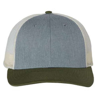 A Richardson 115 Low Pro Snapback Trucker Cap on a white background.