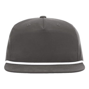 Gray Richardson 256 Umpqua Rope Snapback Cap with a flat bill and a white stripe on the brim.