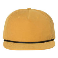 Richardson 256 Umpqua Rope Snapback Cap with a black trim on the flat bill, featuring a snapback closure.