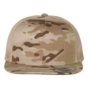 A YP Classics 5089M Five-Panel Classic Trucker Cap on a white background.