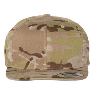 A YP Classics camo snapback hat on a white background.