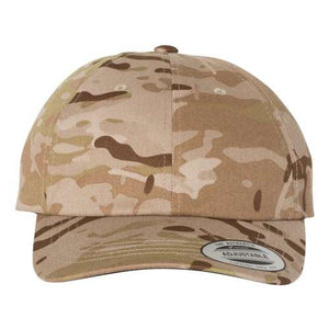 A YP Classics Multicam camouflage hat on a white background.