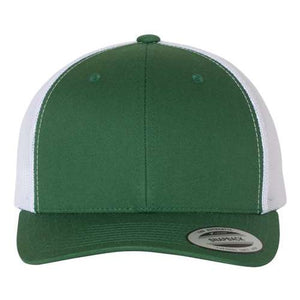 A YP Classics Six-Panel Retro Trucker Snapback Hat 6606 with a snapback closure.