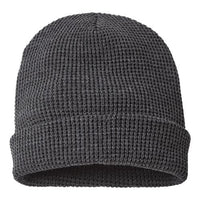 A Richardson 146R Waffle Cuffed Beanie on a white background.