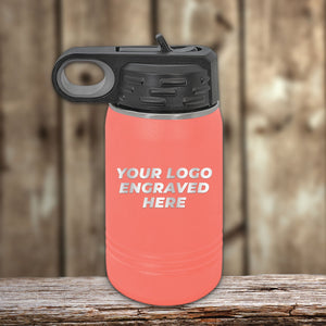 Custom Kids Water Bottles 12 oz Personalized with your Logo, Design or Names - Special Bulk Wholesale Volume Pricing by Kodiak Coolers, exuding youthful vibrancy.