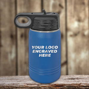 A Kodiak Coolers Custom Kids Water Bottles 12 oz Personalized with your Logo, Design or Names - Special Bulk Wholesale Volume Pricing, exuding youthful vibrancy.