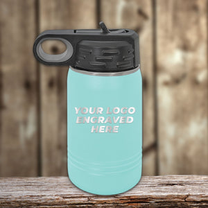 Custom Kids Water Bottles 12 oz Personalized with Name and Design or Sample Volume