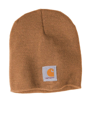 Carhartt Acrylic Knit Hat CTA205 - Custom Leather Patch Hat | No Minimals | Volume Tiered Pricing