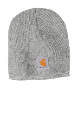 Carhartt Acrylic Knit Hat CTA205 - Custom Leather Patch Hat | No Minimals | Volume Tiered Pricing