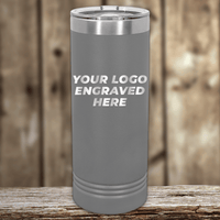 SAMPLE - Custom Logo 22 oz Skinny Tumbler - Price Includes Engraved Logo Sample and Volume Setup Fee