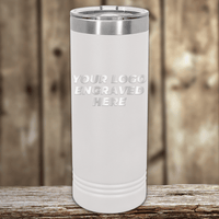 SAMPLE - Custom Logo 22 oz Skinny Tumbler - Price Includes Engraved Logo Sample and Volume Setup Fee