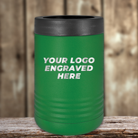 A green insulated tumbler from Kodiak Coolers with your custom company logo engraved in white on a black lid—ideal Realtor closing gifts for clients and promotional drinkware.