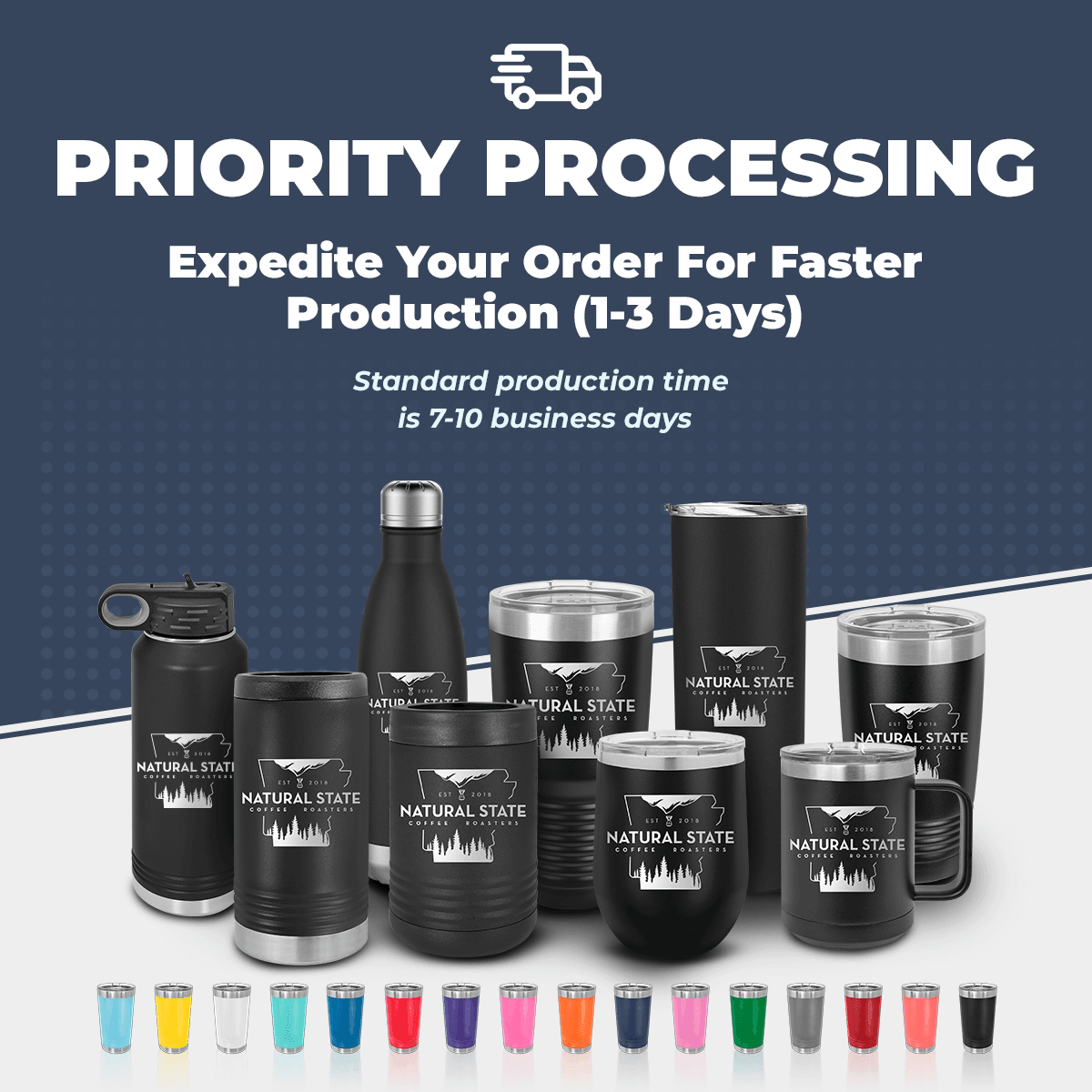 Kodiak Wholesale's Priority Processing - Expedite Your Order for Faster Production (1-3 Day - Production) helps expedite your order, ensuring a faster production time.