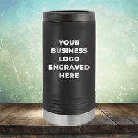 Slim Can Holder Custom Engraved Logo - Single Side Engraving Included in Price