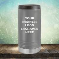 Slim Can Holder Custom Engraved Logo - Single Side Engraving Included in Price