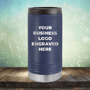 Slim Can Holder Custom Engraved Logo - Single Side Engraving Included in Price