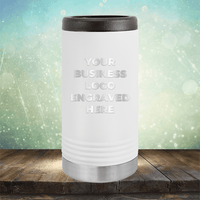Slim Can Holder Custom Engraved Logo - Single Side Engraving Included in Price