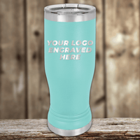 SAMPLE - 14 oz Pilsner Glass - Price Includes Engraved Logo Sample and Volume Setup Fee