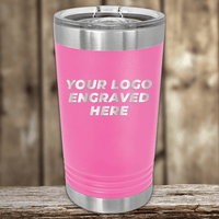 SAMPLE - 16 oz Pint Tumbler - Price Includes Engraved Logo Sample and Volume Setup Fee