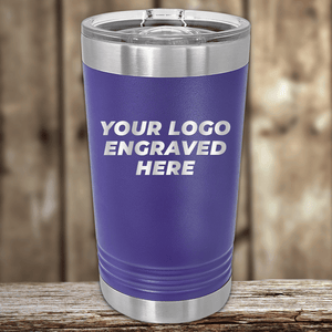 A purple insulated tumbler by Kodiak Coolers, engraved with your custom company logo in white, makes an ideal Realtor closing gift and promotional drinkware for clients.