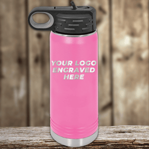 SAMPLE - 20 oz Water Bottle with Built in Straw - Price Includes Engraved Logo Sample and Volume Setup Fee