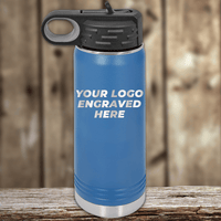 SAMPLE - 20 oz Water Bottle with Built in Straw - Price Includes Engraved Logo Sample and Volume Setup Fee