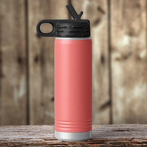 A Kodiak Coolers custom water bottle 20 oz with your logo or design laser engraved on it.