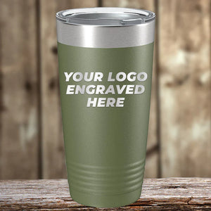 A Kodiak Coolers tumbler with your logo engraved on it, perfect for promotional materials.