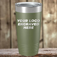 Promote your brand with this set of 6 Kodiak Coolers 20 oz green stainless steel tumblers, custom laser engraved with your logo. No setup fees, free shipping, and low volume order—ideal for promotional drinkware!.