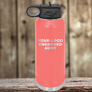 Promote your brand with a Kodiak Coolers custom water bottle 32 oz with your logo or design engraved. This insulated stainless steel bottle features a laser-engraved logo, adding a touch of elegance to your promotional efforts.