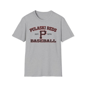 Show your hometown pride with the Printify P Reds Baseball Est. 1978 Unisex Softstyle T-shirt, featuring a bold "P" and vintage print on soft cotton.