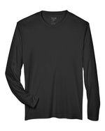 The Team 365 TT11L Long Sleeve Performance Tee from designerapp, designed for Buccaneer Flag Football and crafted from soft polyester interlock for durability and comfort, is displayed laid flat on a white background.