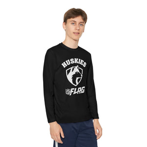 Youth Huskies Flag Football - Unisex Lightweight Long Sleeve Tee - Dri Fit Style Volume | Suamico, WI