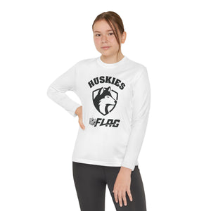Youth Huskies Flag Football - Unisex Lightweight Long Sleeve Tee - Dri Fit Style Volume | Suamico, WI