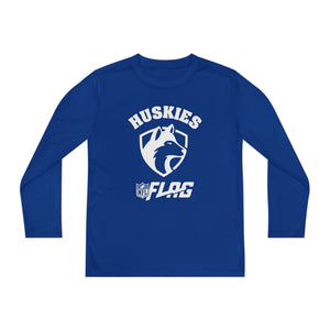 Youth Huskies Flag Football - Unisex Lightweight Long Sleeve Tee - Dri Fit Style Volume | Suamico, WI