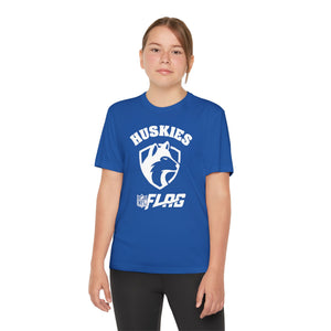 Youth Huskies Flag Football - Moisture Wicking Dri Fit Style Performance Tee Volume | Suamico, WI