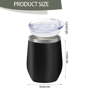 Kodiak Coolers presents NEW BLACK PRODUCTS! Custom engraved drinkware with your logo—no setup fee, 1-side logo included. Insulated tumbler with clear lid, dimensions: 11 cm tall, 9 cm wide, lid height 2.2 cm. Perfect for gifts or promo items.