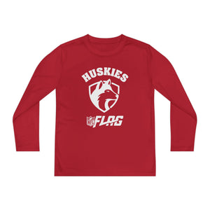 Youth Huskies Flag Football - Unisex Lightweight Long Sleeve Tee - Dri Fit Style Volume | Suamico, WI